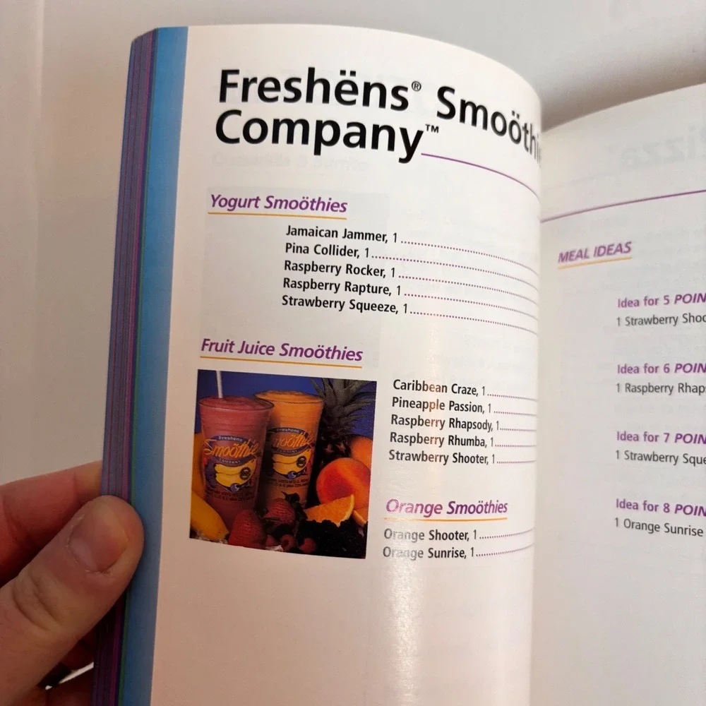 Weight Watchers Dining Out Companion Restaurant Points Guide‎ Booklet Vintage